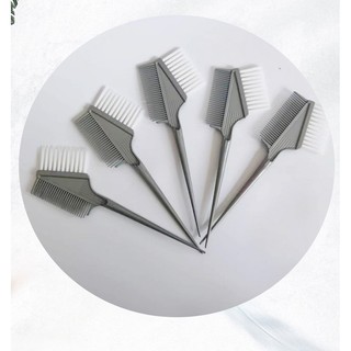 Lược Nhuộm Tóc Dùng Một Lần Màu Xám Nhựa Mũi Nhọn Đuôi Dầu Nướng Tóc Bàn Chải Nhuộm Tóc Salon Hai Đầu Bàn Chải Nhuộm Tóc