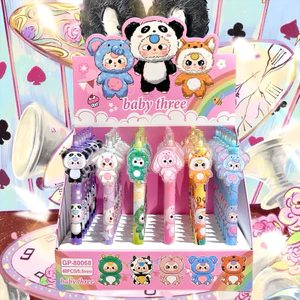Set 3/6 Cây Bút Mực Xanh Baby Three , Hoạt Hình , Doemon Mực Tím Dễ Thương