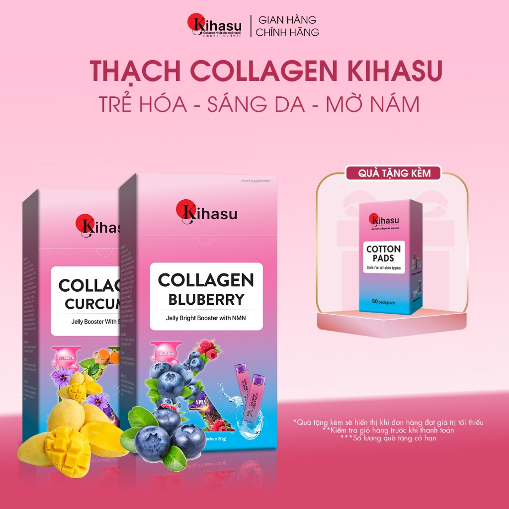 Ảnh Thạch collagen nghệ vàng Kihasu Booster với Nhụy hoa Nghệ Tây Đẹp Dáng, Sáng Da, Tăng Đề Kháng, Làm Chậm Lão Hóa 1