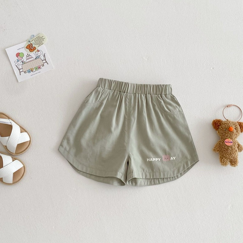 (Order) Quần kaki chun hình gấu, mặt sau túi thêu gấu dành cho bé trai