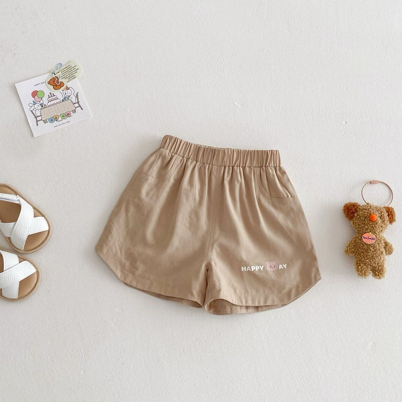 (Order) Quần kaki chun hình gấu, mặt sau túi thêu gấu dành cho bé trai