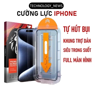 Kính cường lực Tự Rút Bụi trong suốt cho iphone X Xs Xr 11 12 13 14 15 plus 16 pro max 16e xsmax