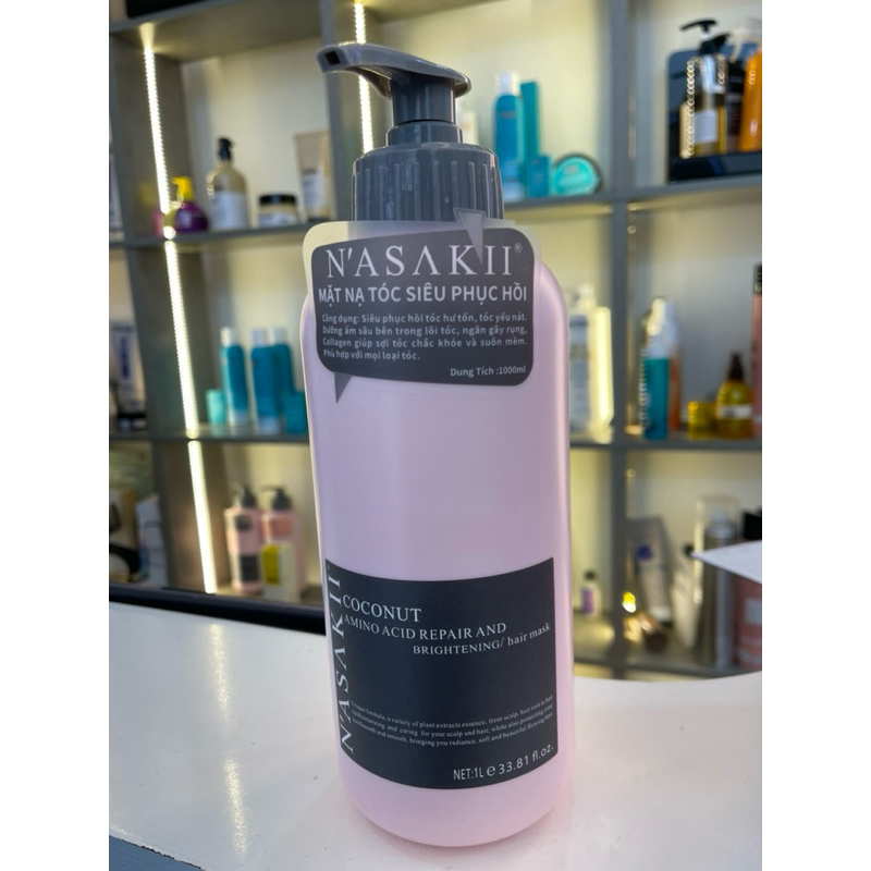 Dầu Gội Xả tinh chất dầu dừa NASAKI 1000ml