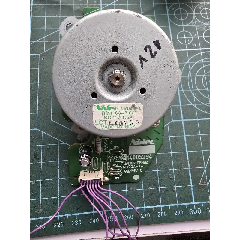 Motor động cơ Nidec tháo máy photocopy 24v-1.6a trục cốt 6mm | Shopee ...