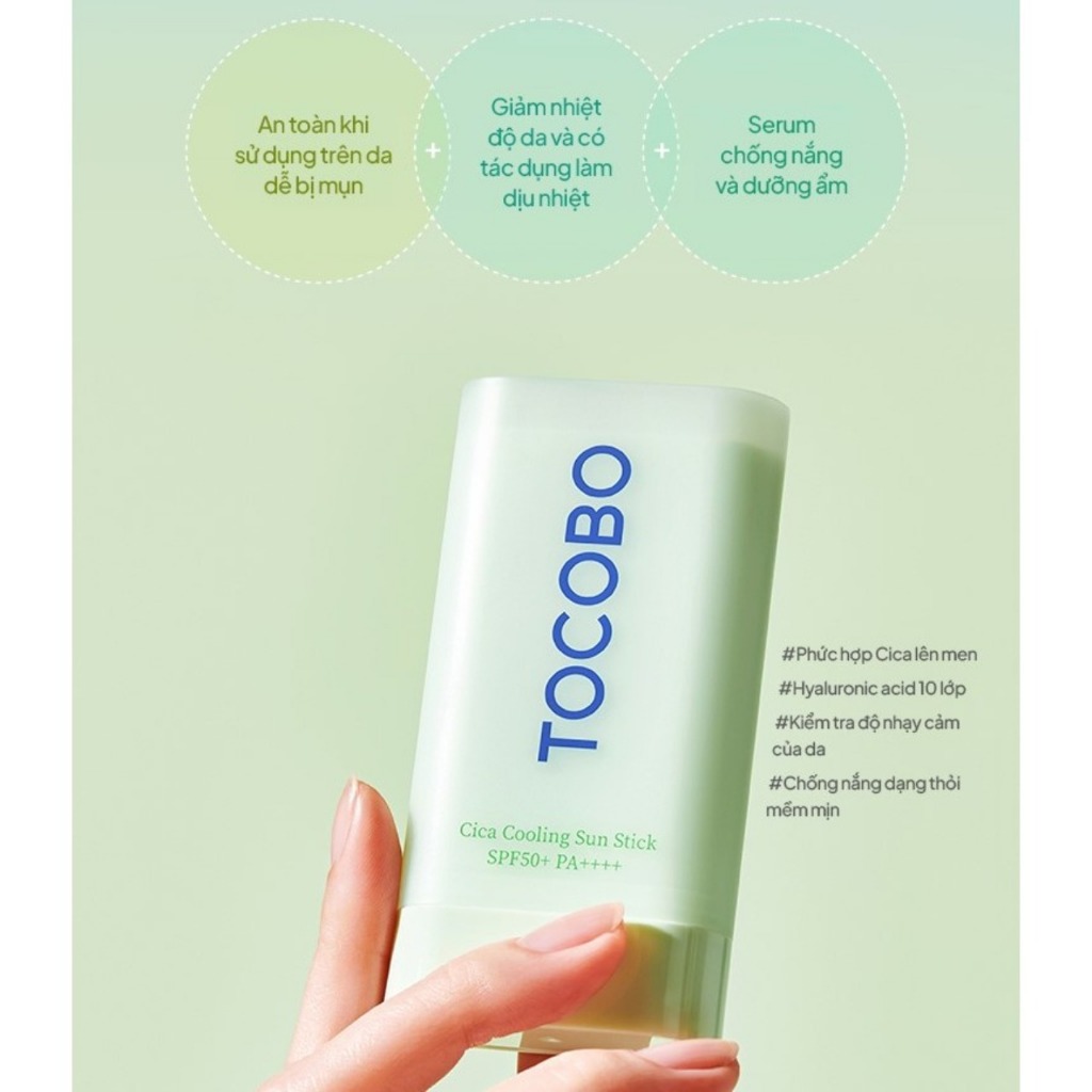 Ảnh Sáp Chống Nắng Dạng Thỏi Tocobo Cica Cooling Sun Stick SPF50+ PA++++ 18gr 3