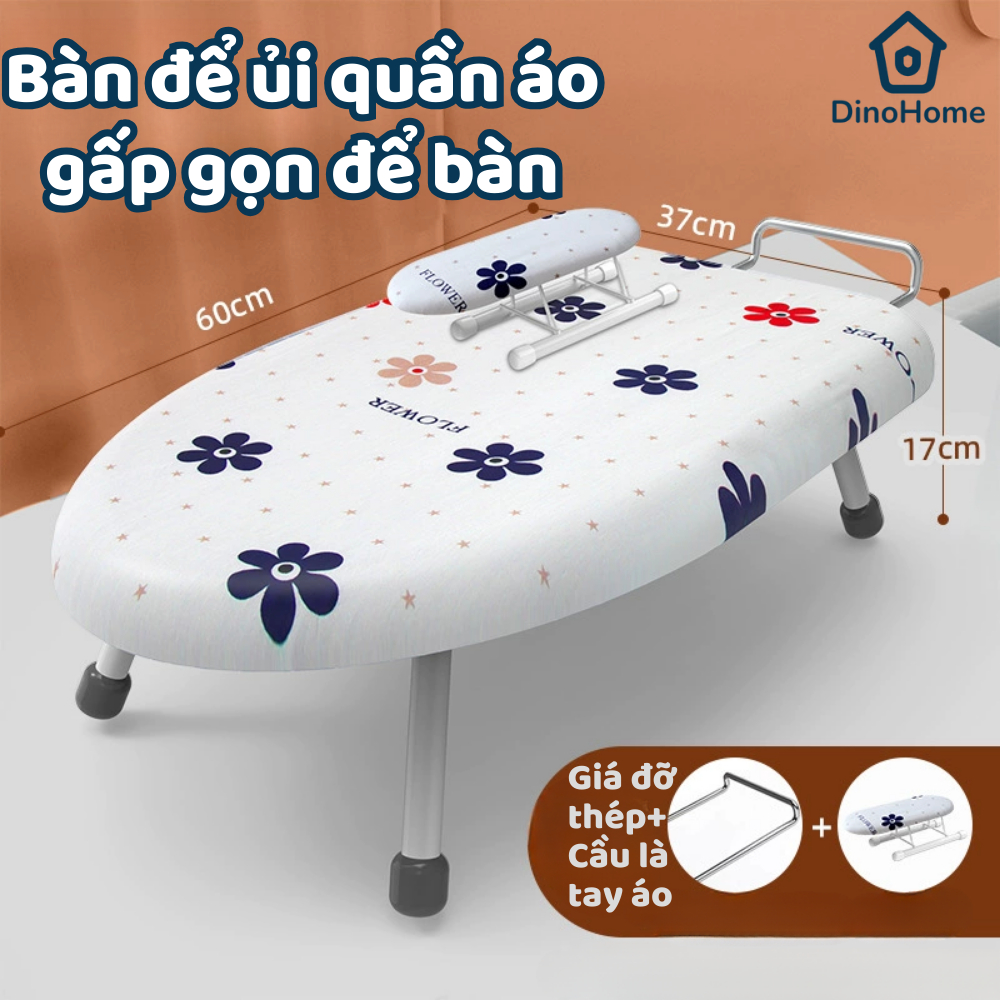 Bàn để ủi quần áo DINO có thể gấp gọn chống bỏng cho gia đình