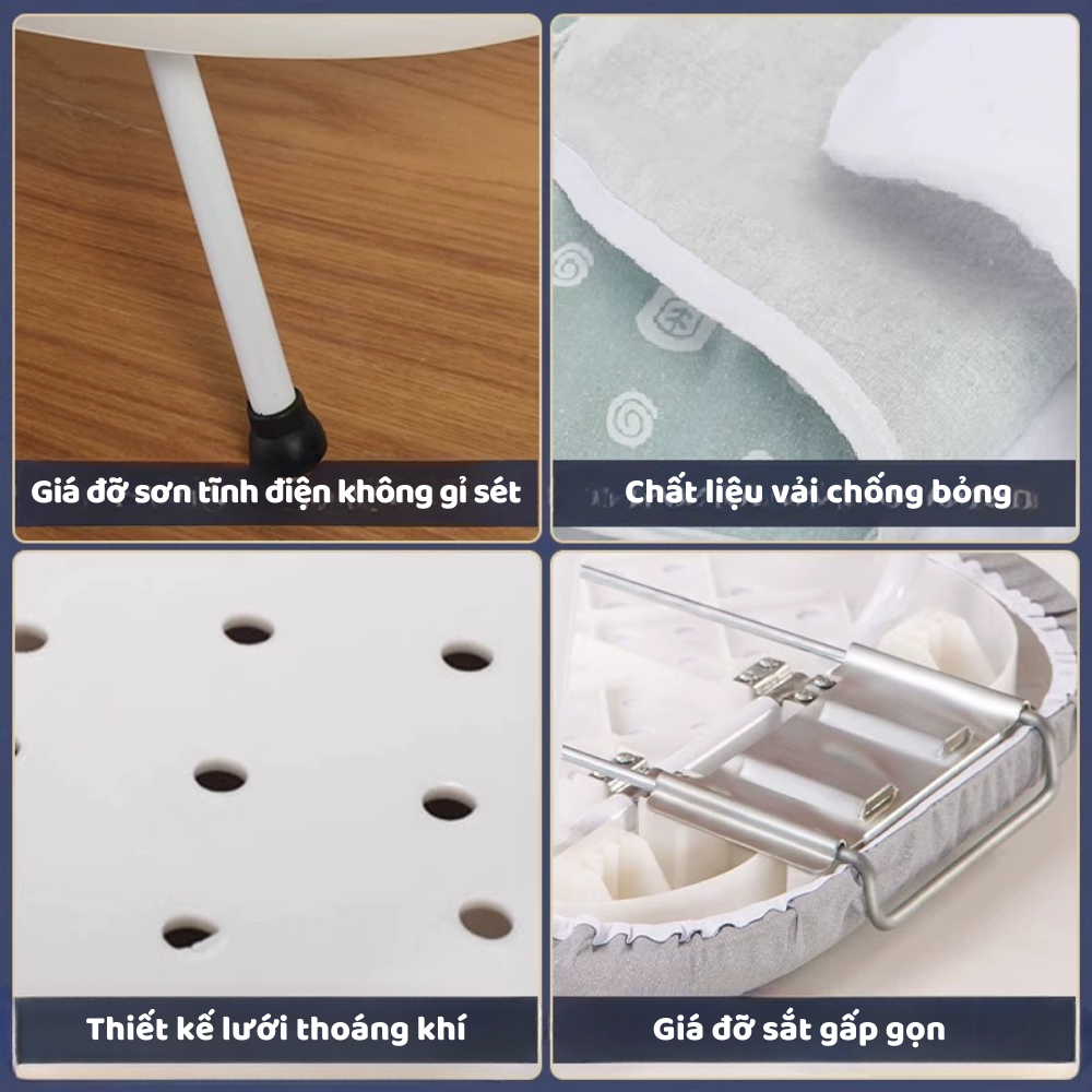 Bàn để ủi quần áo DINO có thể gấp gọn chống bỏng cho gia đình