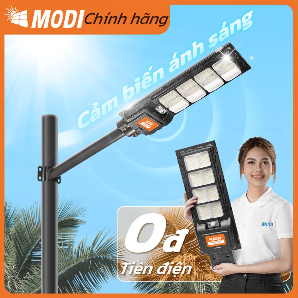 Ảnh Đèn Năng Lượng Mặt Trời MODI SOLAR SLT27 120W 240W, Điều Khiển Từ Xa, Chiếu Sáng Cả Đêm 1