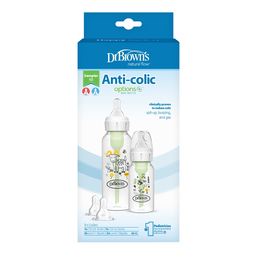 Ảnh Combo 2 bình sữa Dr.Brown's cổ hẹp nhựa PP Option Plus, dung tích 120ml và 250ml-02005 3