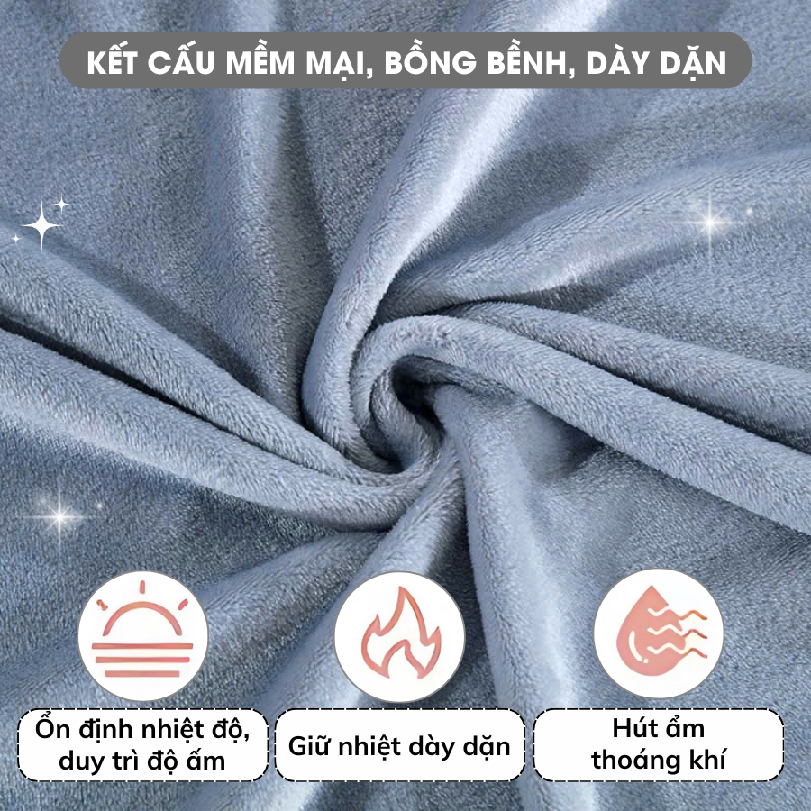 Ảnh Chăn Lông Cừu Siêu Mềm Mịn Ấm Áp Cao Cấp Không Rụng Lông Mền Ngủ Văn Phòng Dùng được Mùa Hè Và Đông 1m6x2m/1m8x2m 3