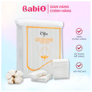 Bông Tẩy Trang Cho Mẹ 222 Miếng Cotton Pads BABIONE 3 Lớp Sợi Tự Nhiên Mềm Mịn Thấm Hút