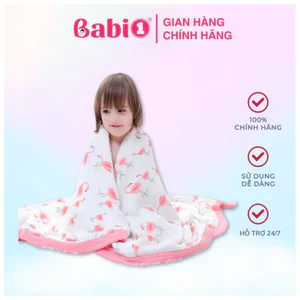 Chăn Sợi Tre BABIONE Khăn Sợi Tre Cho Bé Đa Năng Bo Viền 4 Lớp Kháng Khuẩn Mềm Mại Thấm Hút Tốt