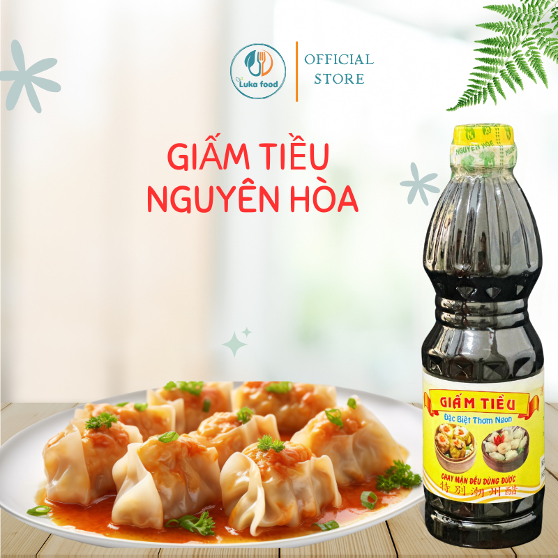Giấm Tiều Nguyên Hòa Chai 500ml - Giấm Đỏ Pha Nước Chấm Hủ Tiếu, Làm Sốt Chua Ngọt, Há Cảo Chuẩn Vị Hoa Luka Food