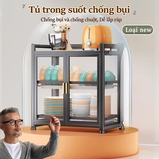 Kệ đựng chén bát 3 tầng thông minh có khay hứng nước - Nhà bếp Tủ đựng bát đĩa nâng cấp
