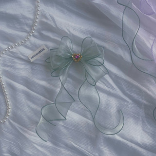 🌸 [KN02] Kẹp Tóc Handmade Cho Bé Gái Nơ Đá Đuôi Cá Voan