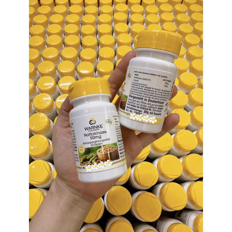 Viên Uống Chống Đột Quỵ Đức Nattokinase – Nattokinase 50mg Fermentiert 2000 FU WARNKE VITALSTOFFE