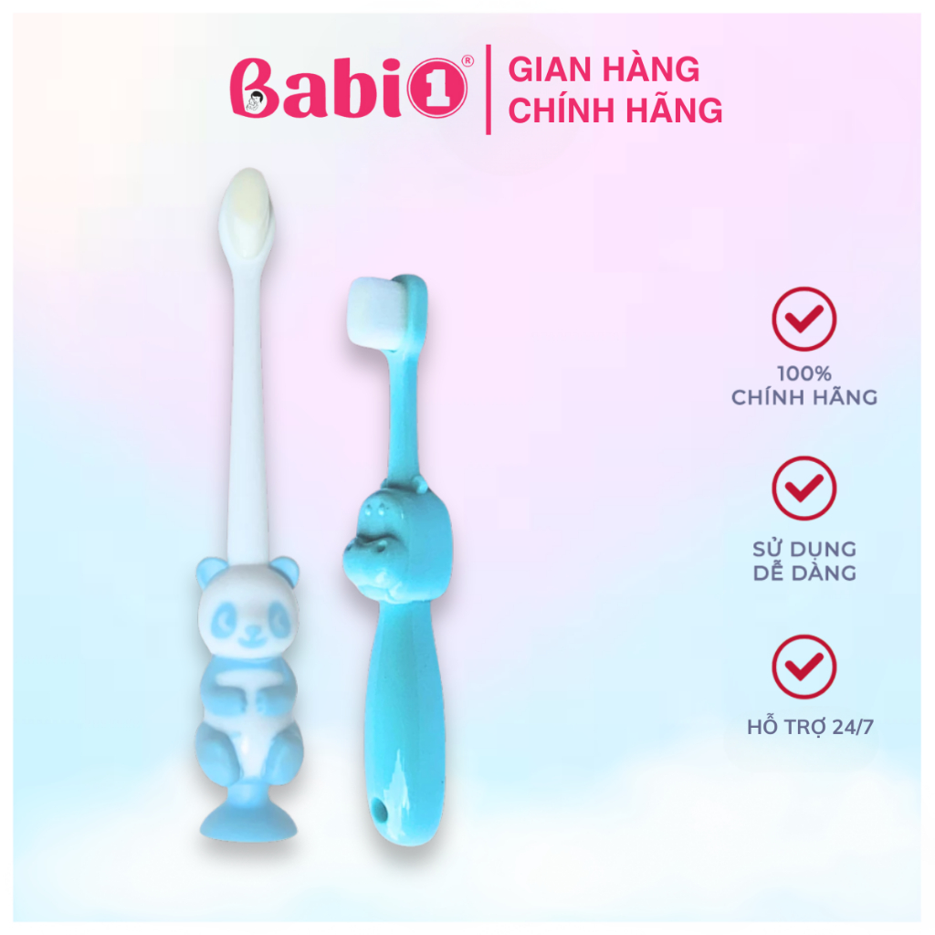 Bàn Chải Đánh Răng BABIONE Bàn Chải Lông Mềm Cho Bé Từ 2 Đến Dưới 10 Tuổi