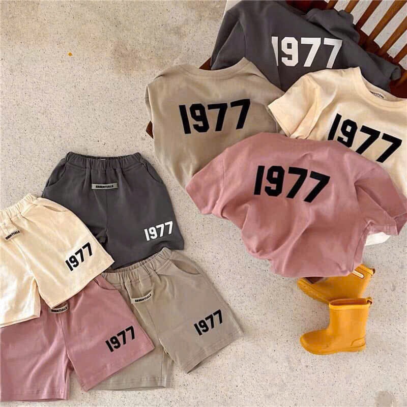 COMBO 5 BỘ CỘC TAY IN SỐ CHẤT LIỆU CTON CHO BÉ TRAI VÀ GÁI BÊN EM GIAO MÀU NGẪU NHIÊN