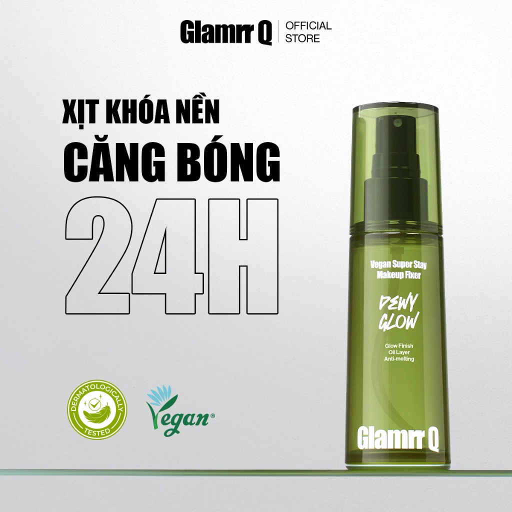 Ảnh Xịt Khóa Nền Cố Định Glamrr Q Vegan Super Stay Makeup Fixer 50ml (1 chai) 1