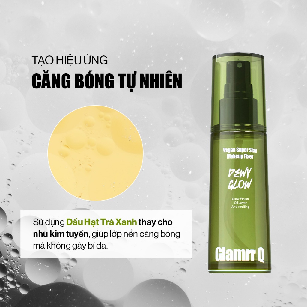 Ảnh Xịt Khóa Nền Cố Định Glamrr Q Vegan Super Stay Makeup Fixer 50ml (1 chai) 3