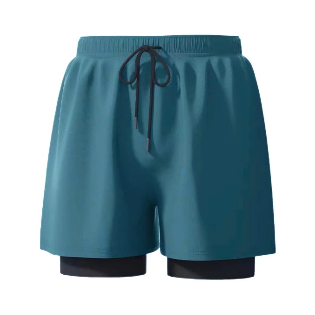 Quần bơi nam, quần thể thao 2 lớp có dây buộc chống lộ ống kín đáo đủ size từ 45kg tới 85kg