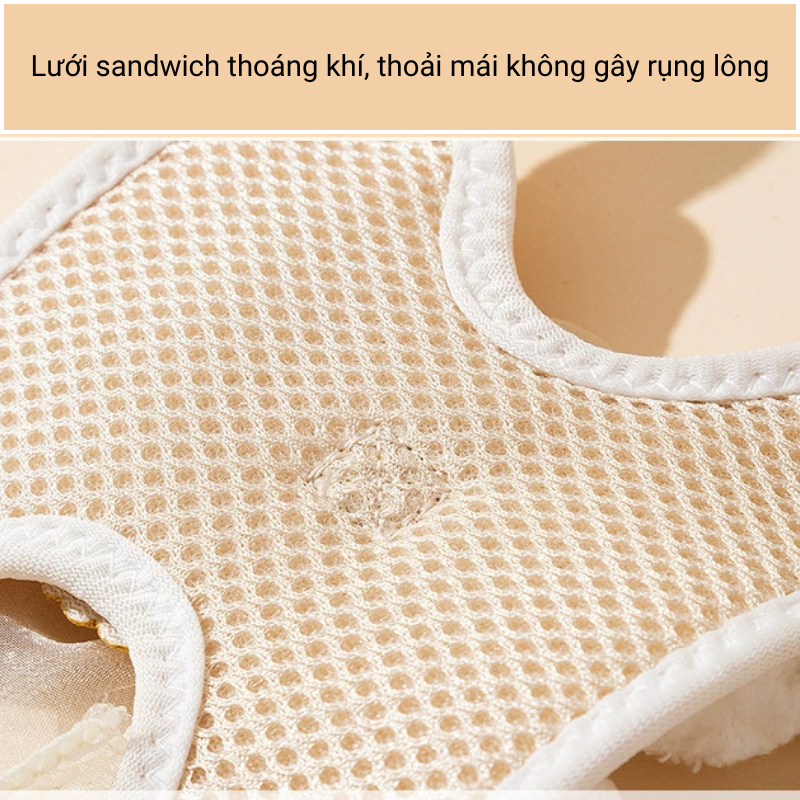 Yếm Dắt Chó Béc Bỉ Poodle Corgi Đi Dạo Cỡ Lớn K9 Tặng Kèm Dây Xích Mèo Cún Con Nhỏ Thú Cưng Ở Nhà Cực Ngầu Đẹp Dạng Thân