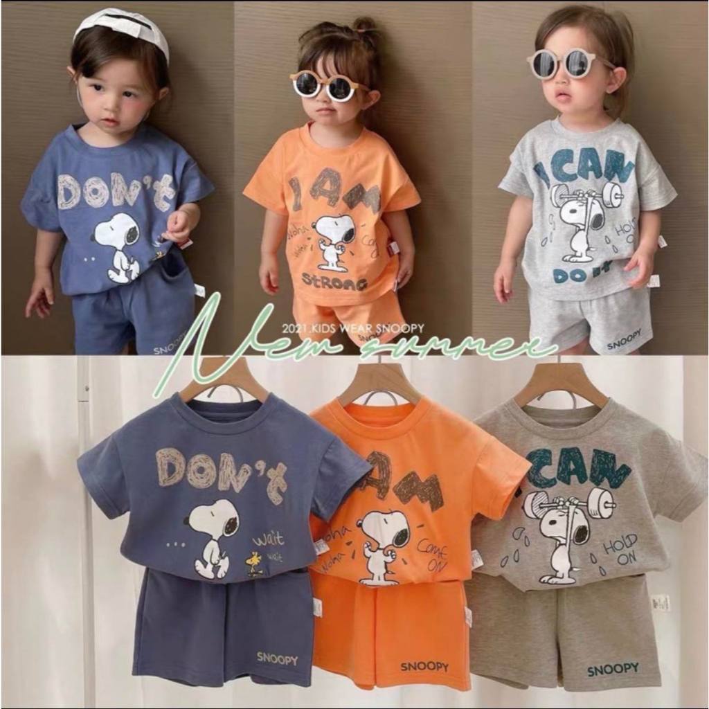 COMBO 5 BỘ CỘC TAY IN CHÓ CHO BÉ TRAI VÀ GÁI BÊN EM GIAO MÀU NGẪU NHIÊN SIZE CHO BÉ 6-18KG