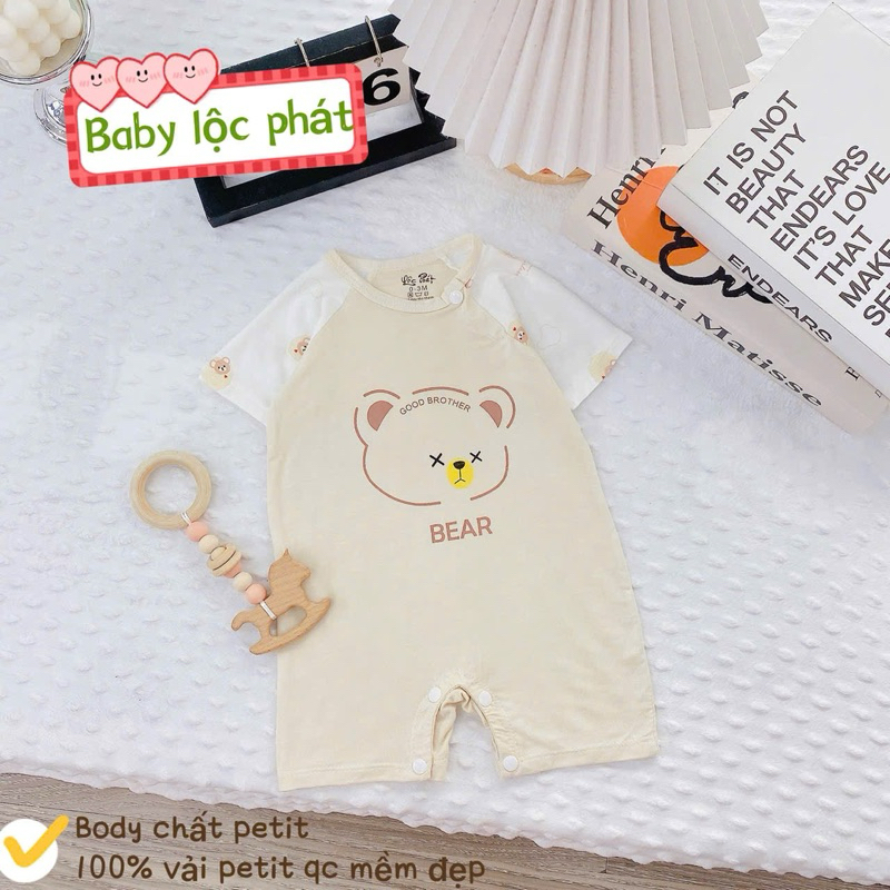 (BD 10) Bộ body Lộc Phát chất vải petit mềm mịn mát lạnh co giãn 4 chiều cho từ 3-9kg