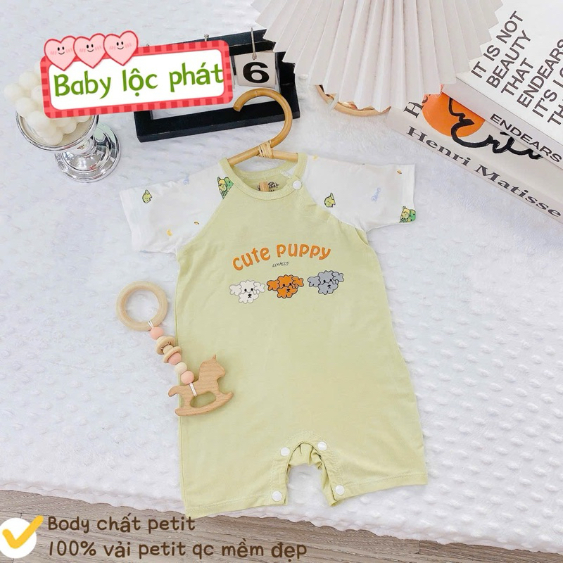 (BD 10) Bộ body Lộc Phát chất vải petit mềm mịn mát lạnh co giãn 4 chiều cho từ 3-9kg