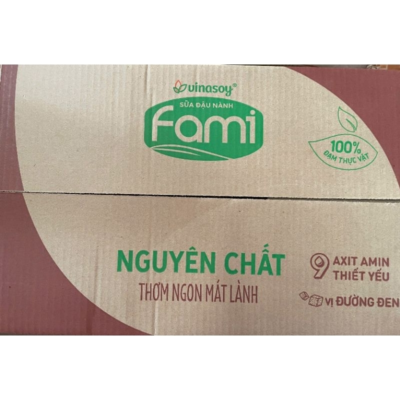Thùng sữa đậu nành Fami Nguyên chất  mix các vị (36 hộp 1 thùng x 200ml )