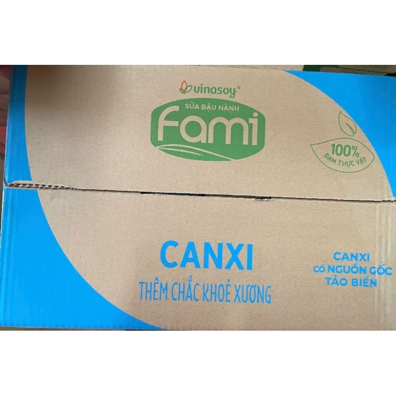 Thùng sữa đậu nành Fami Nguyên chất  mix các vị (36 hộp 1 thùng x 200ml )