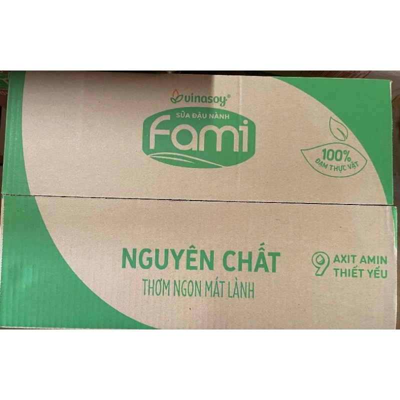 Thùng sữa đậu nành Fami Nguyên chất  mix các vị (36 hộp 1 thùng x 200ml )