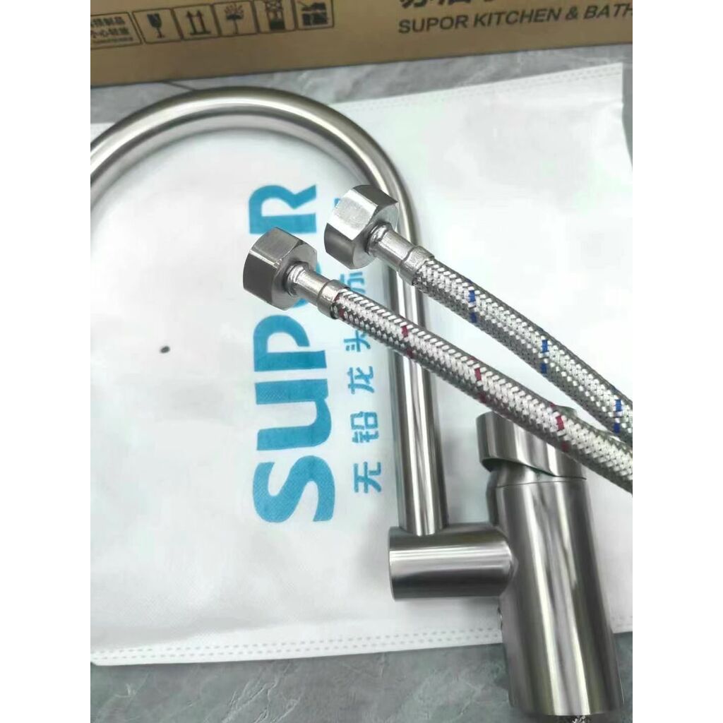 [ Cam Kết Chính Hãng ]. Vòi rửa bát xoay 360 độ hãng SUPOR 250607-02 có nóng lạnh , inox 304 - Bảo hành 12 tháng
