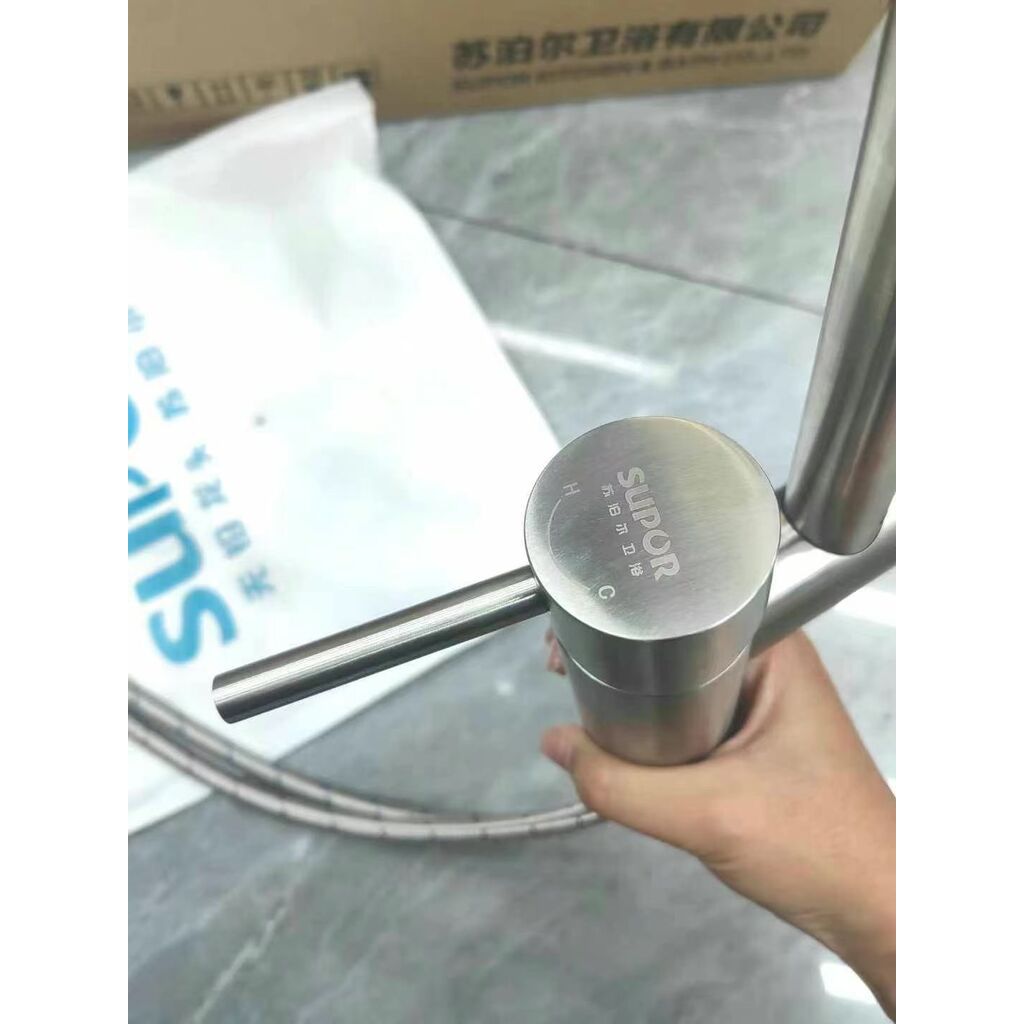 [ Cam Kết Chính Hãng ]. Vòi rửa bát xoay 360 độ hãng SUPOR 250607-02 có nóng lạnh , inox 304 - Bảo hành 12 tháng