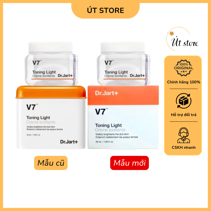 (Mẫu mới) Kem Dưỡng Trắng, Tái Tạo Da Dr.Jart+ V7 Toning Bright Cream 50ml