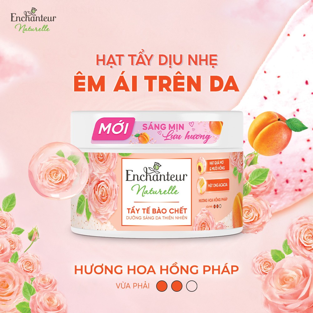 [KOL x Enchanteur] COMBO 2 Tẩy tế bào chết sáng da thiên nhiên Pháp Enchanteur Naturelle 250g tặng 1 túi ST 200g