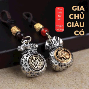 Móc Treo Chìa Khóa Túi Tiền Thần Tài 12 Con Giáp Xoay 360 độ, Túi Đựng Tiền Tài Lộc May Mắn