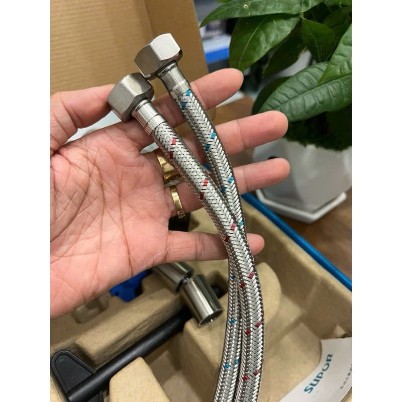 [ Cam Kết Chính Hãng ] Vòi Chậu rửa mặt Lavabo SUPOR 212828-02-LS , nóng lạnh , đầu xoay 360 độ