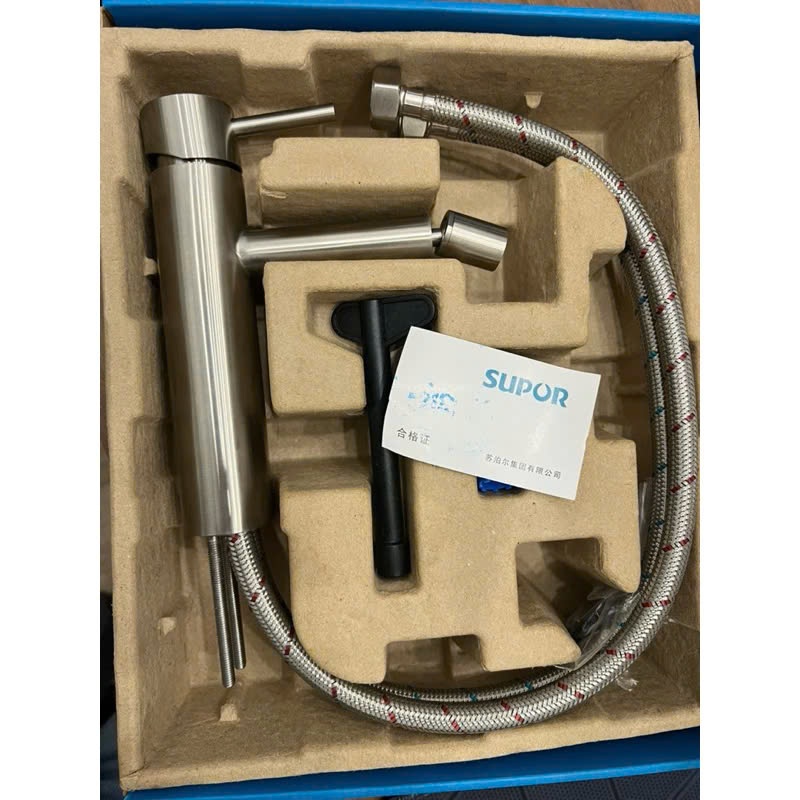[ Cam Kết Chính Hãng ] Vòi Chậu rửa mặt Lavabo SUPOR 212828-02-LS , nóng lạnh , đầu xoay 360 độ