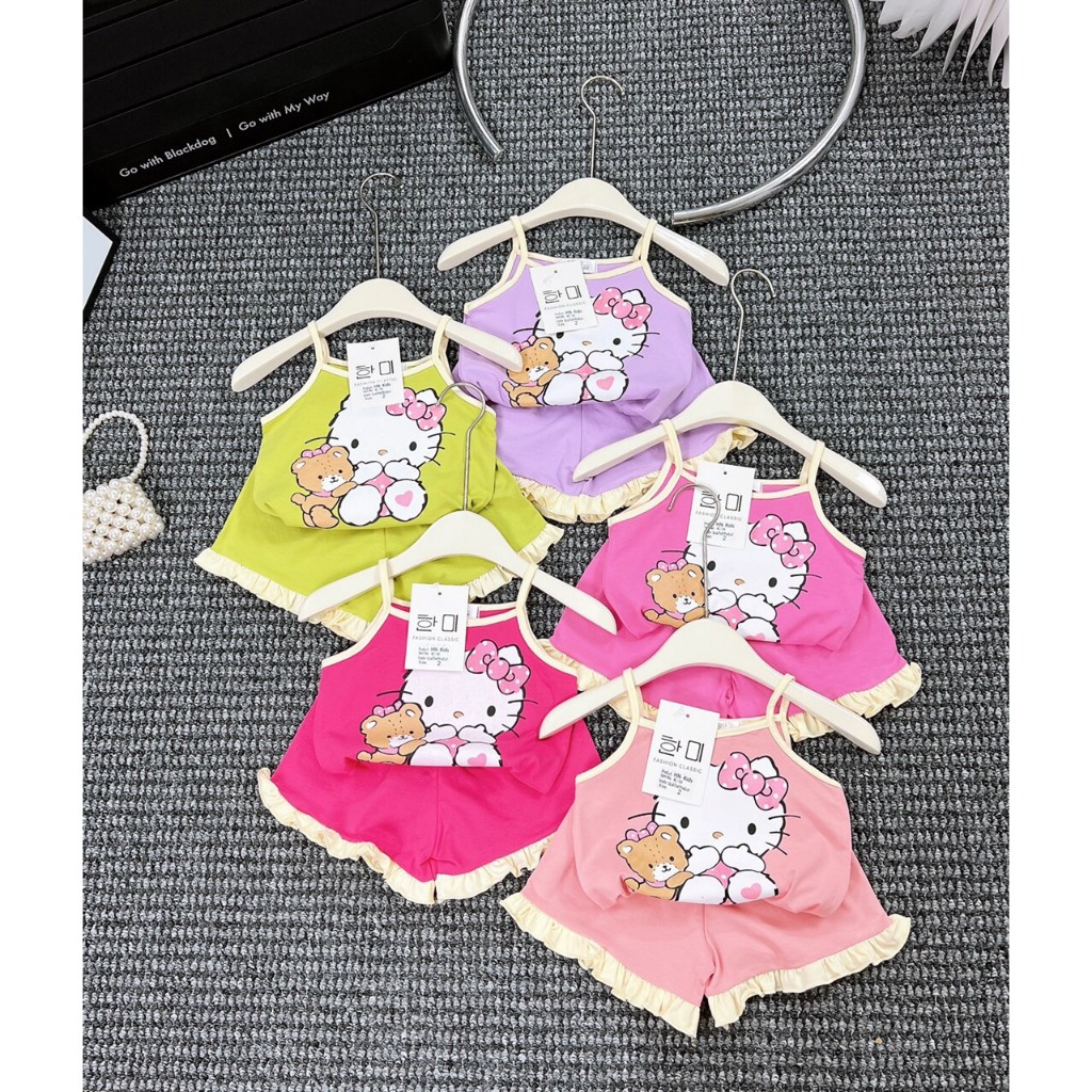 BỘ 2 DÂY MÈO KITTY CHẤT LIỆU CTON 2C SIZE CHO BÉ 6-18KG