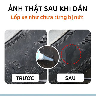 Keo Sửa Lốp Xe - Keo Va Lốp Xe , Trám Lốp Nứt Vết Rách Lốp Cho Ô Tô, Xe Máy Đàn Hồi Cao Chịu Nhiệt Tối Dễ Dàng Sử Dụng