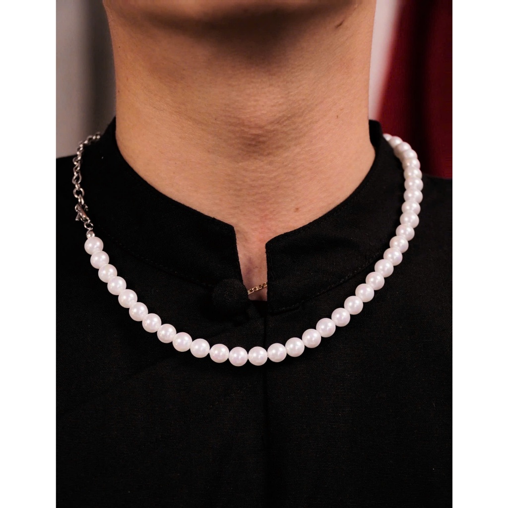 Vòng cổ hạt vỏ trắng Gag - Thiết kế Unisex cá tính & sang trọng