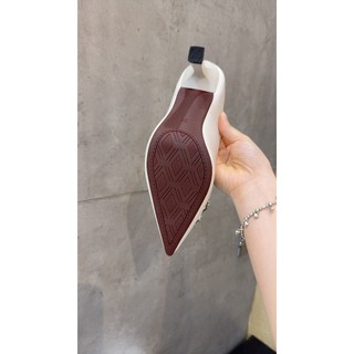 Giày cao gót nữ thời trang công sở mũi nhọn gót nhọn 5P và 7P gắn khuy BB đính đá mã CaoGotBB