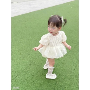 - QC- Suit Váy hở lưng hoa tuy líp cho bé gái cover Hàn Quốc hàng quảng châu cho bé gái 5-13kg