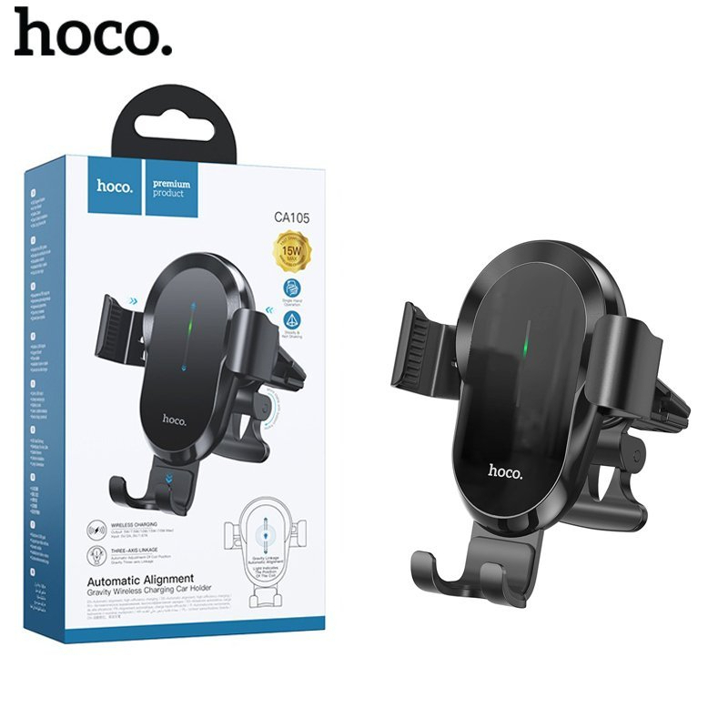 Giá Đỡ Điện Thoại Kẹp Quạt Gió Hoco CA105 – Hỗ Trợ Sạc Không Dây, Chắc Chắn, Tiện Lợi