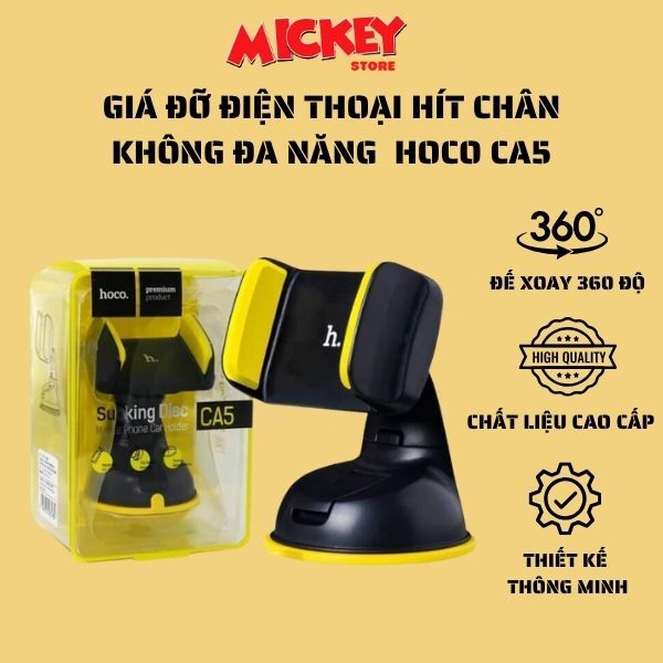 Giá Đỡ Điện Thoại Trên Ôtô Hoco CA5 – Thiết Kế Thông Minh, Xoay 360 độ