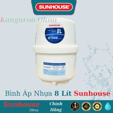 Bình Áp Nhựa 8 Lít Máy Lọc Nước Sunhouse - Thay thế được tất cả máy lọc nước RO Sunhouse