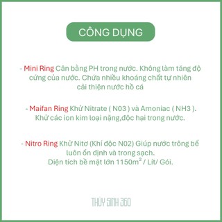 Sứ Lọc Cao Cấp Mountain - Mini Ring, Nitro Ring, Maifan Ring - Khử Độc Tố, Ổn Định PH ( Túi 1L )