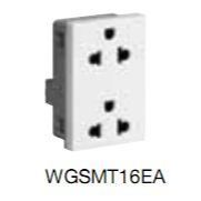 WGSMT16EA- Ổ cắm đôi 3 chấu 16A (45mm x 67.5mm) dạng module -Hager