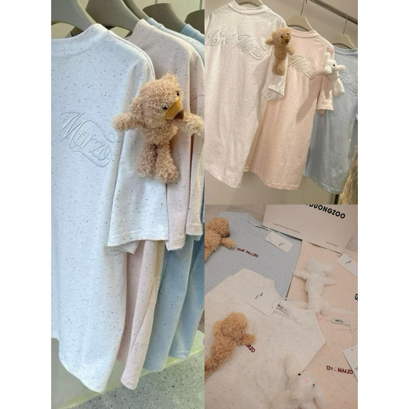 THUYDUONGZOO - ÁO PHÔNG NGŨ CỐC KÈM GẤU MÀU PASTEL